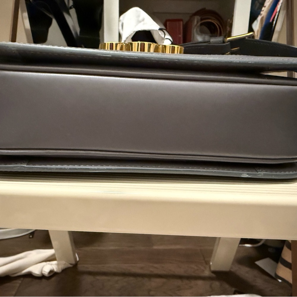 Celine Triomphe Shoulder Bag in Grey with Gold Hardware - Picture 3 of 7